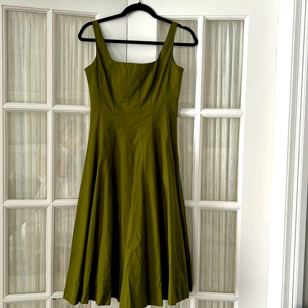 Staud Green Midi Dress